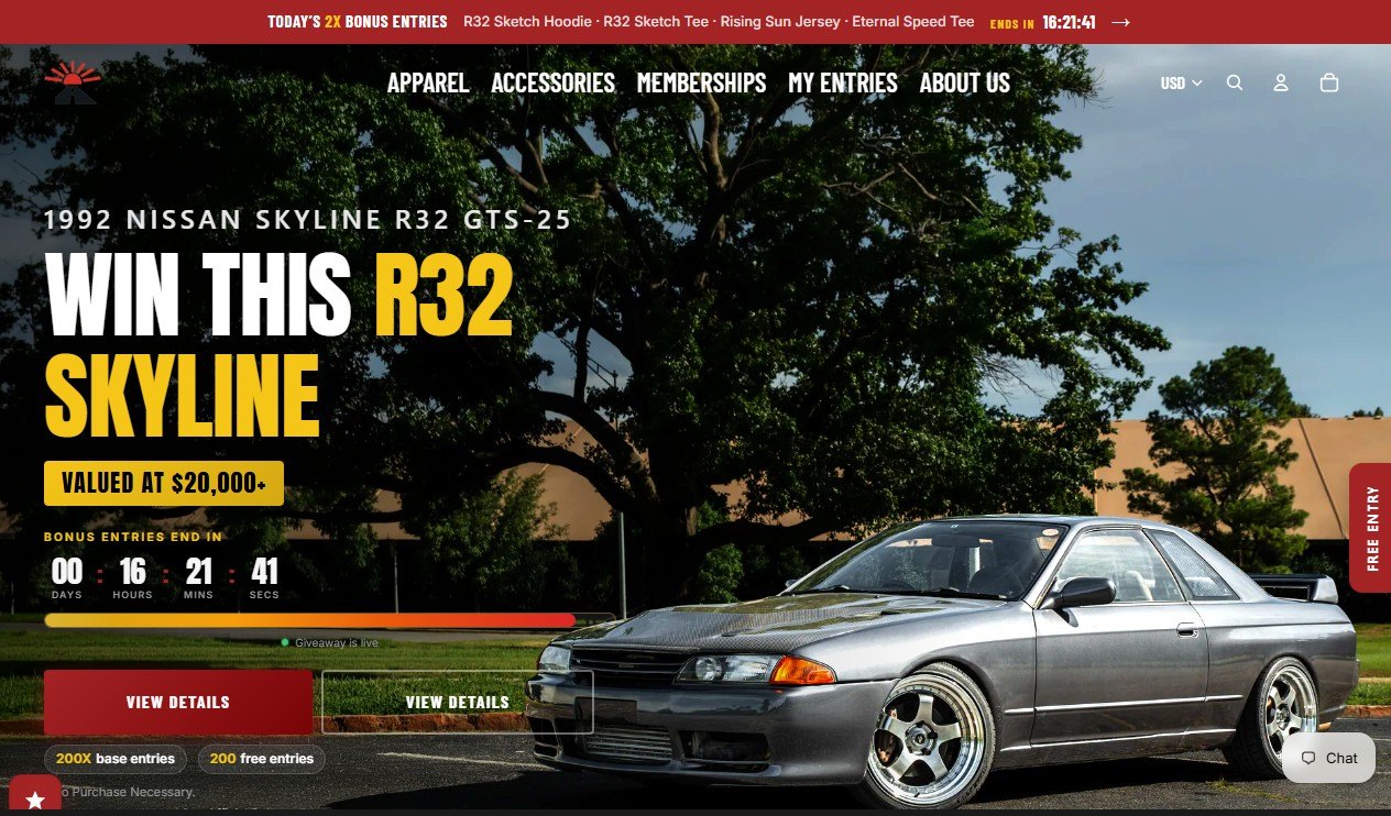 The live KAIDO Motors storefront at kaidomotors.com